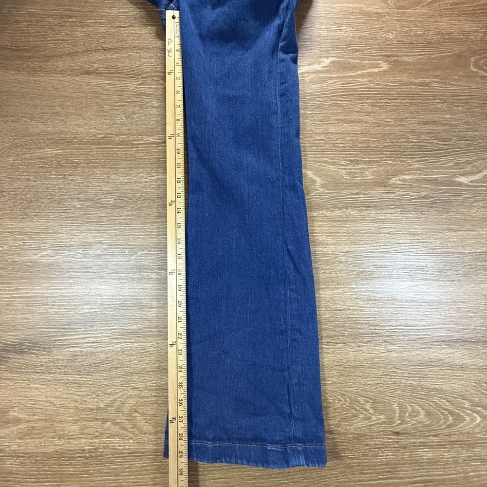 LOFT Women's 10 Slim Flare Jeans Blue High Rise Stretch Casual Denim Boho Y2K - Picture 9 of 11